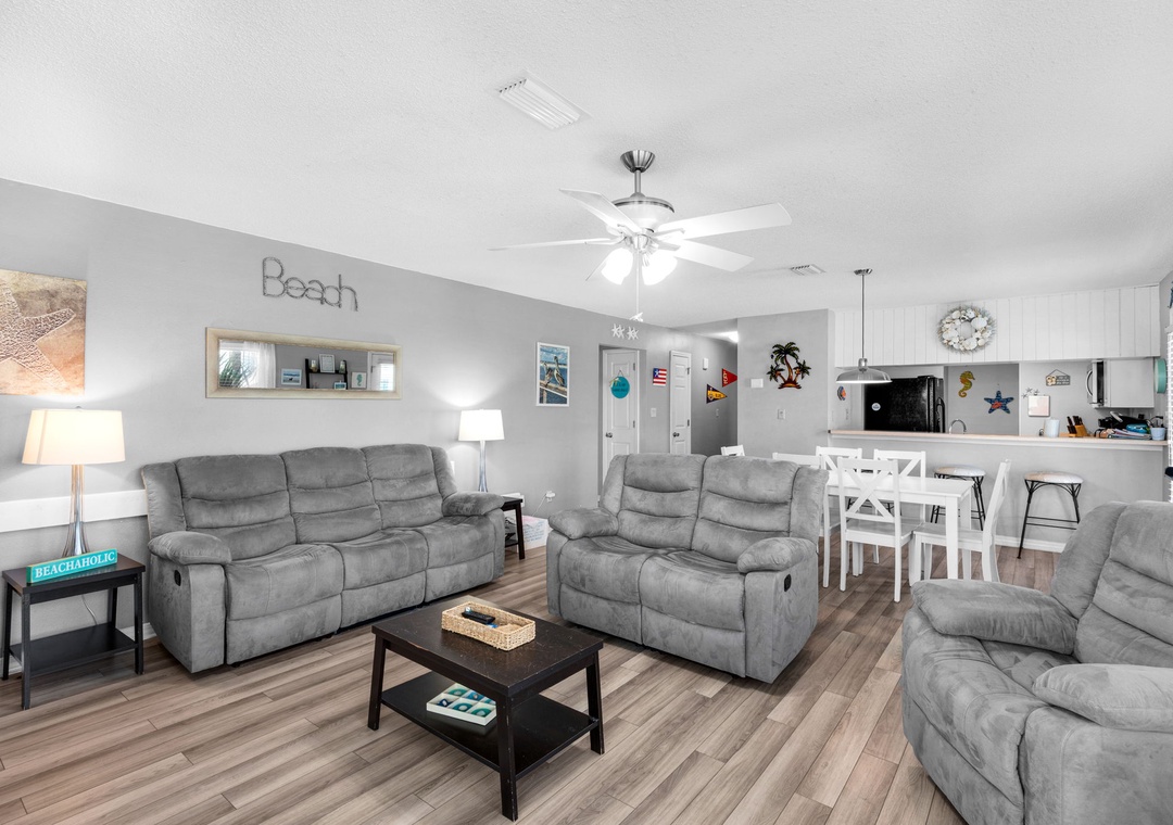 Comfortable living room seating