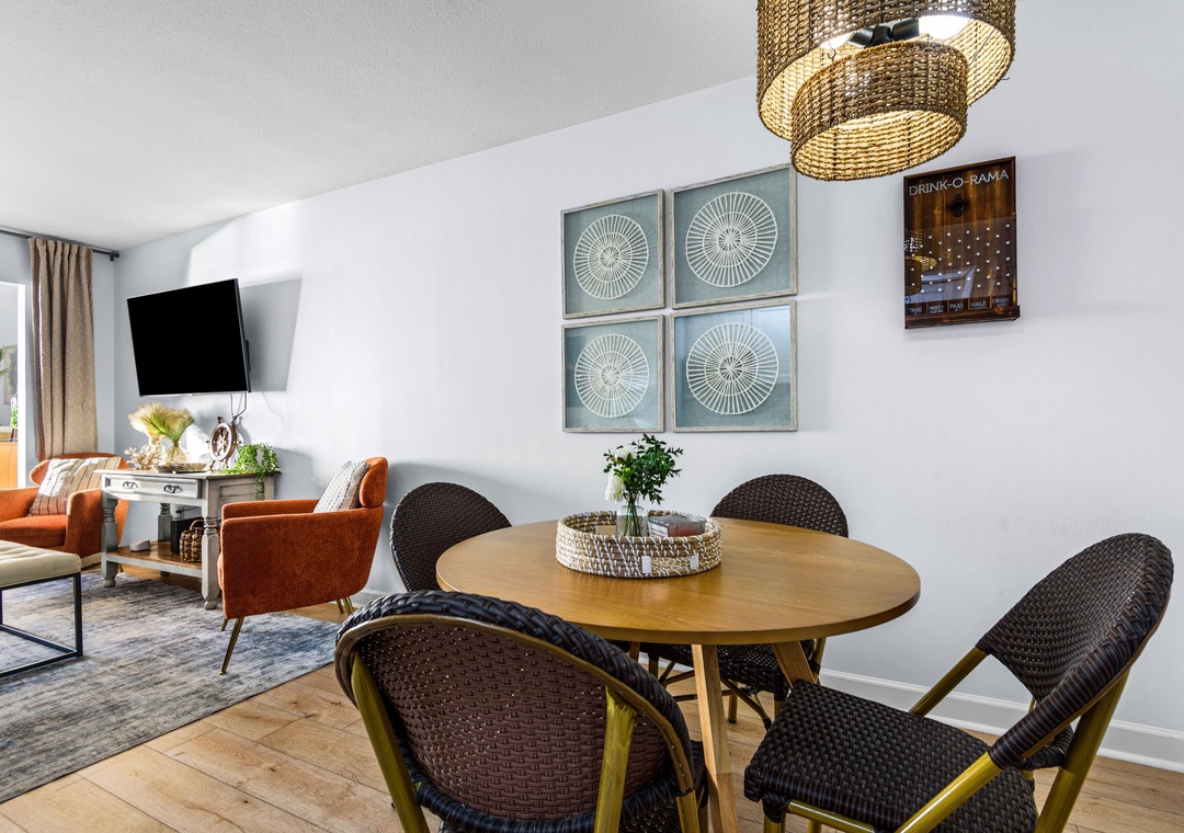 Dining and living space