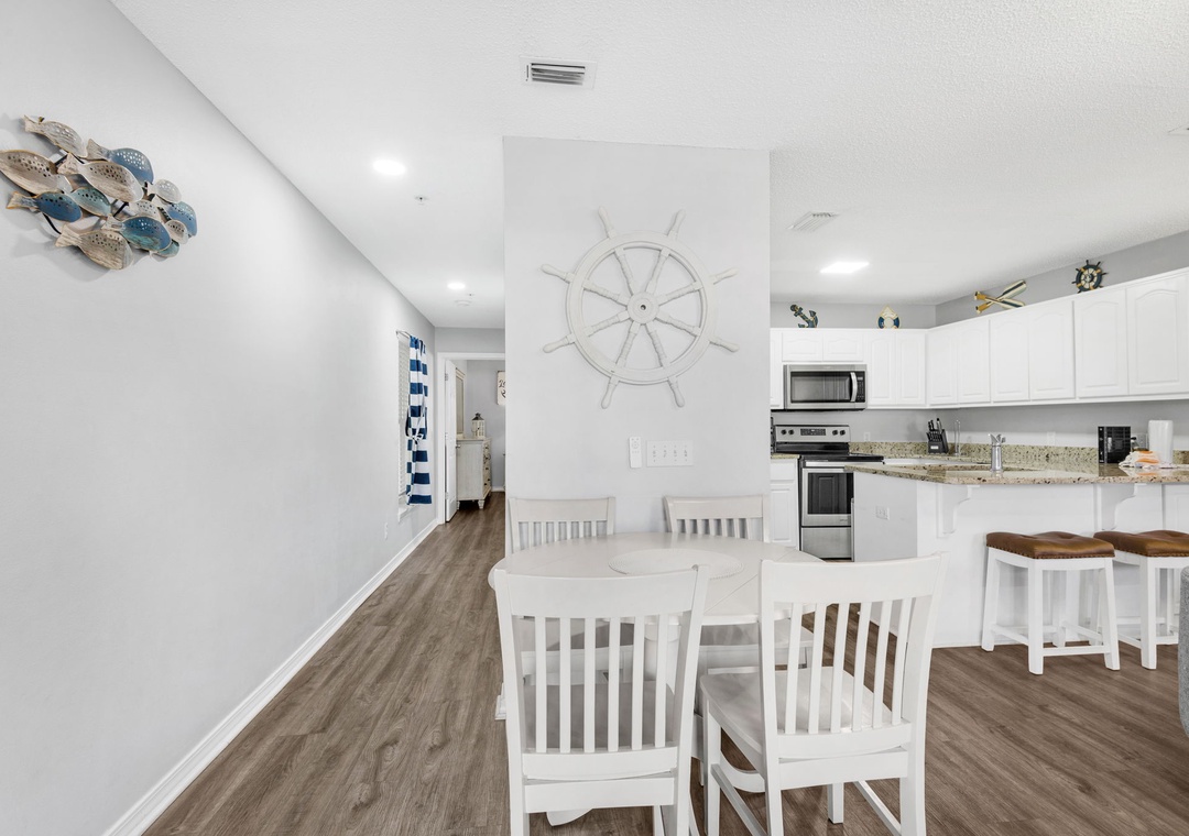 Dining and kitchen space