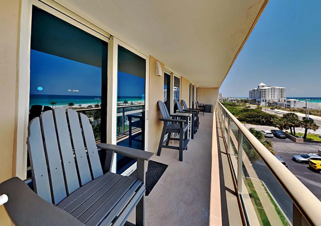 Sabine Yacht & Racquet Club unit 5F Sound-view balcony