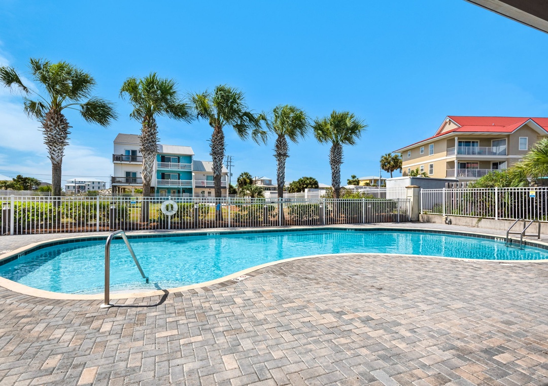 Take a dip in the community outdoor pool
