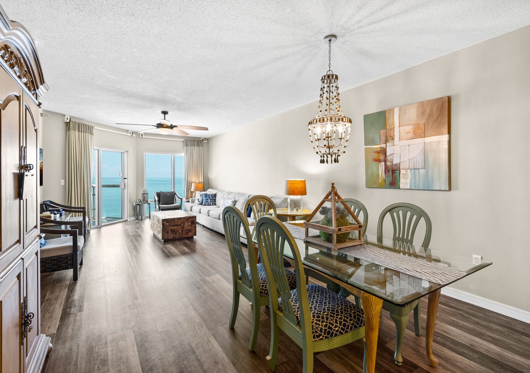 Dining and living space