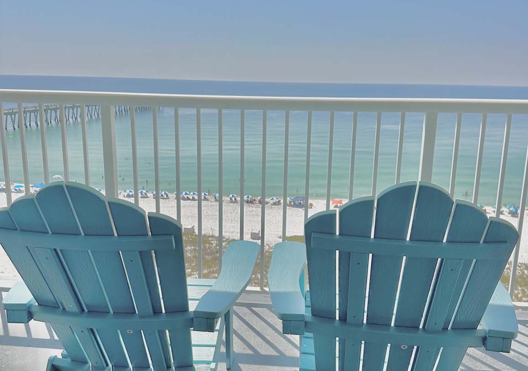 Relax on the balcony at Summerwind West 804