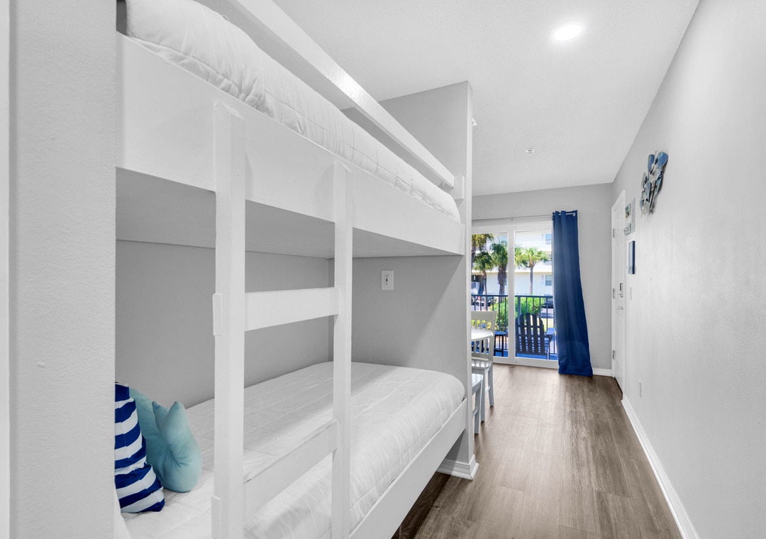 Bunk beds in the hallway
