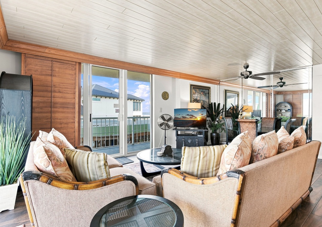 Living room with balcony access