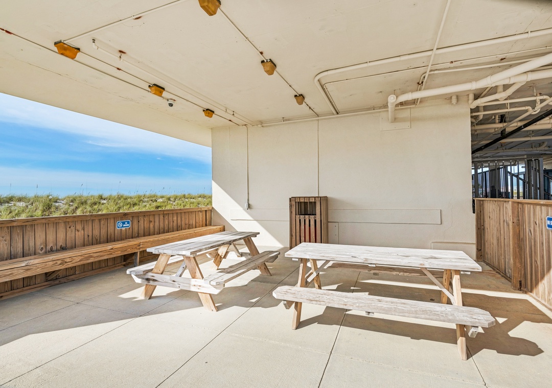 Picnic tables