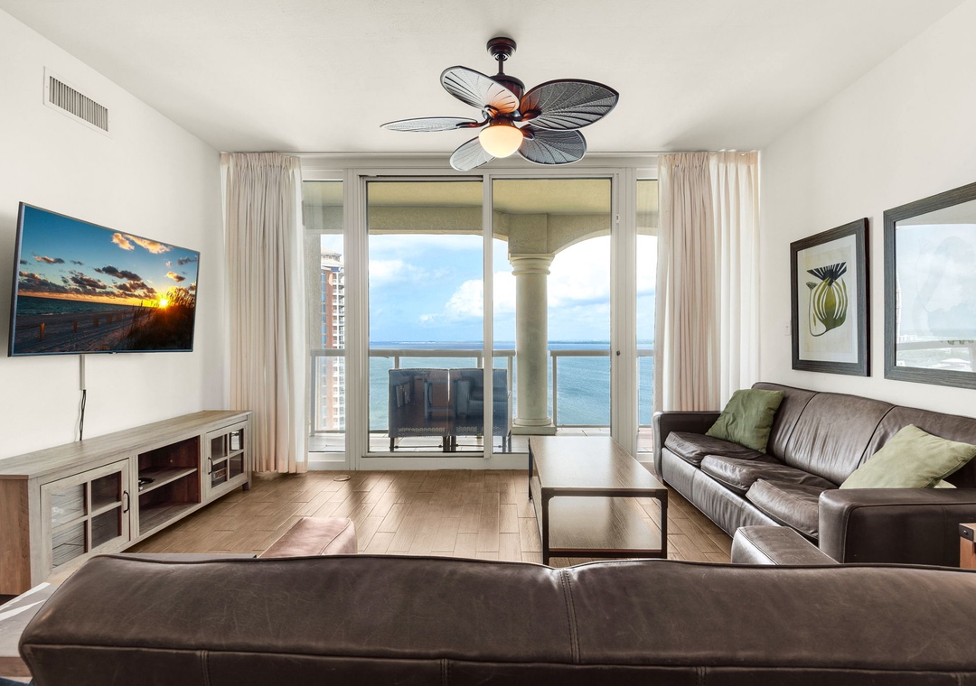 Living room with stunning views