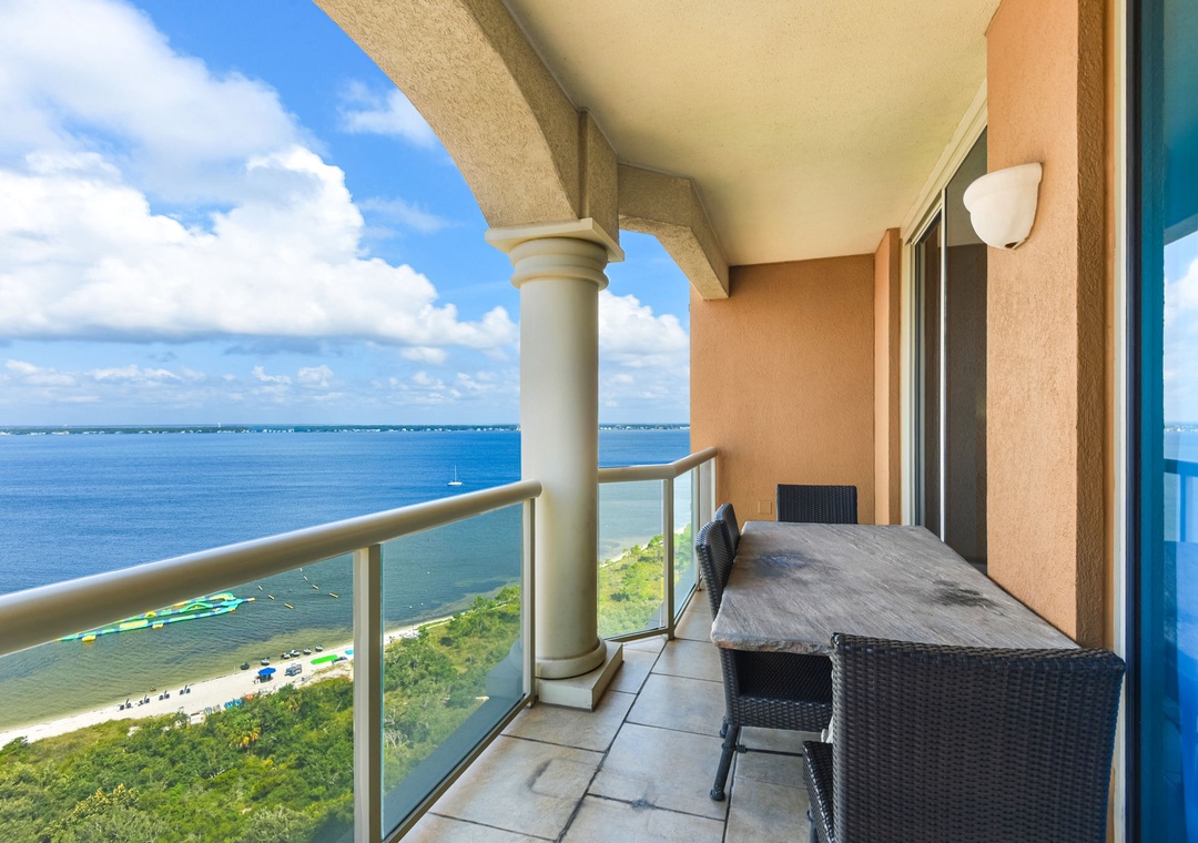 Private balcony overlooking the Gulf