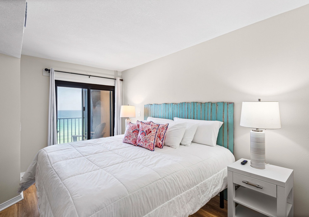Primary bedroom with king bed
