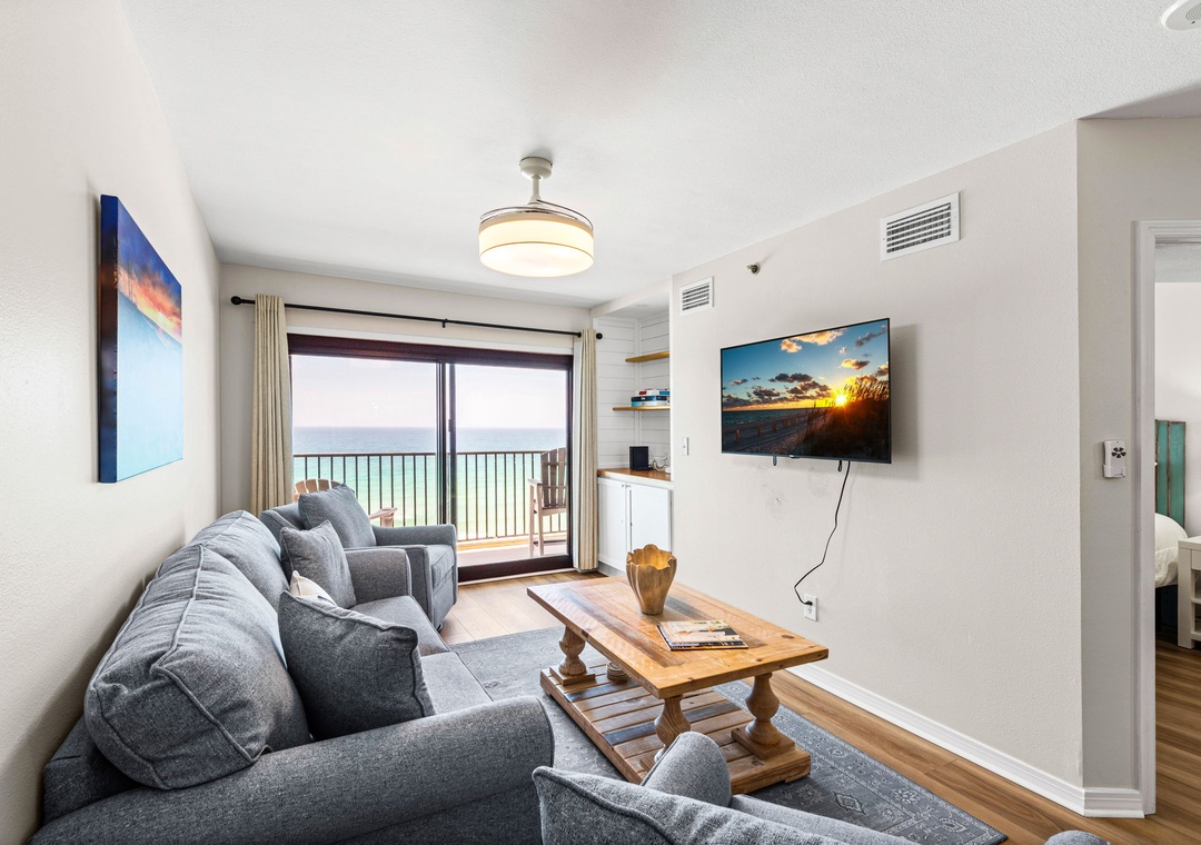 Living room with flat-screen TV