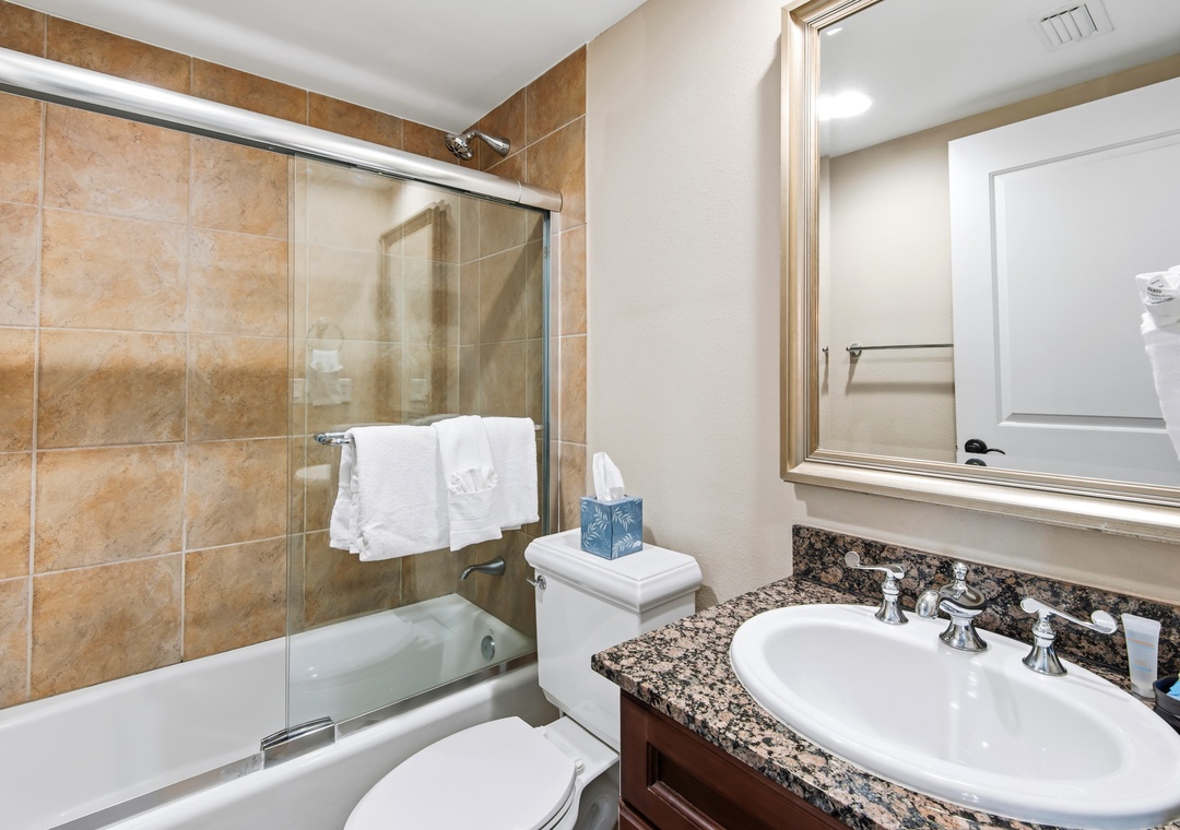 Guest bathroom 1 with shower/tub combo