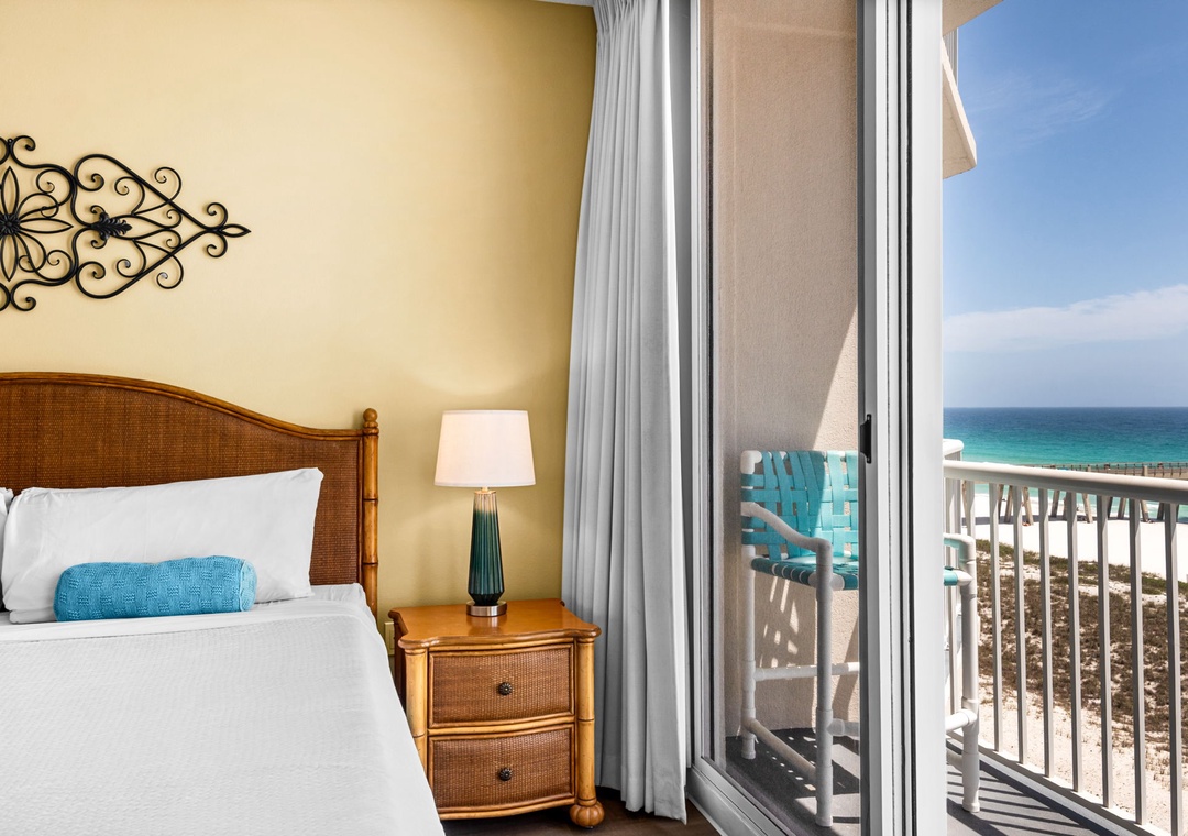 Balcony access in the primary suite