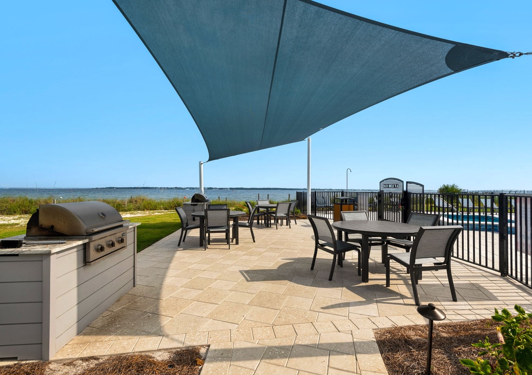 Grilling area by the pool