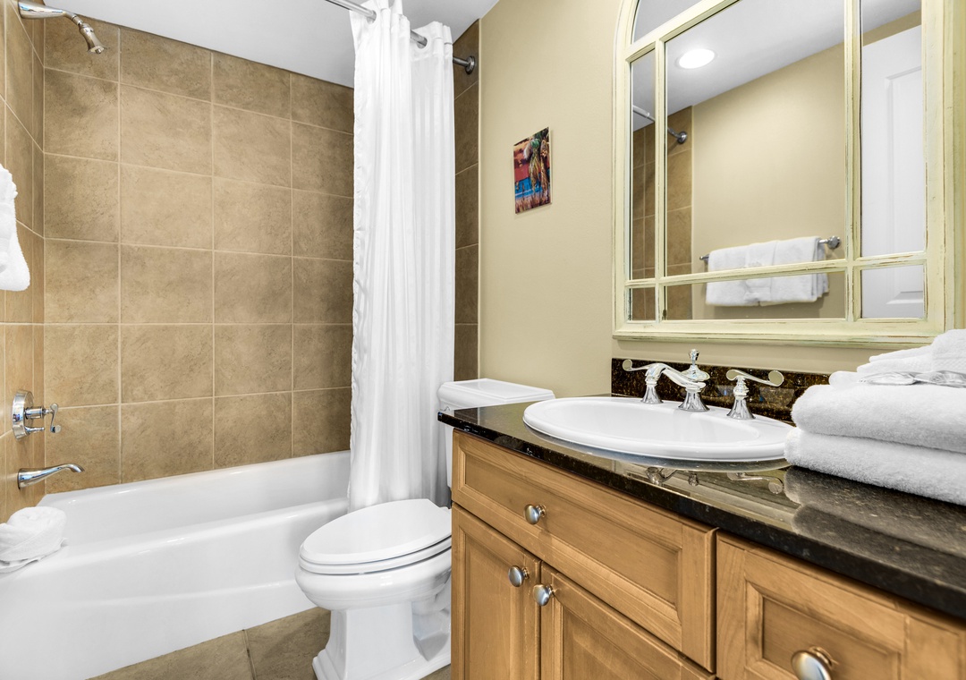 Guest bathroom with shower/tub combo