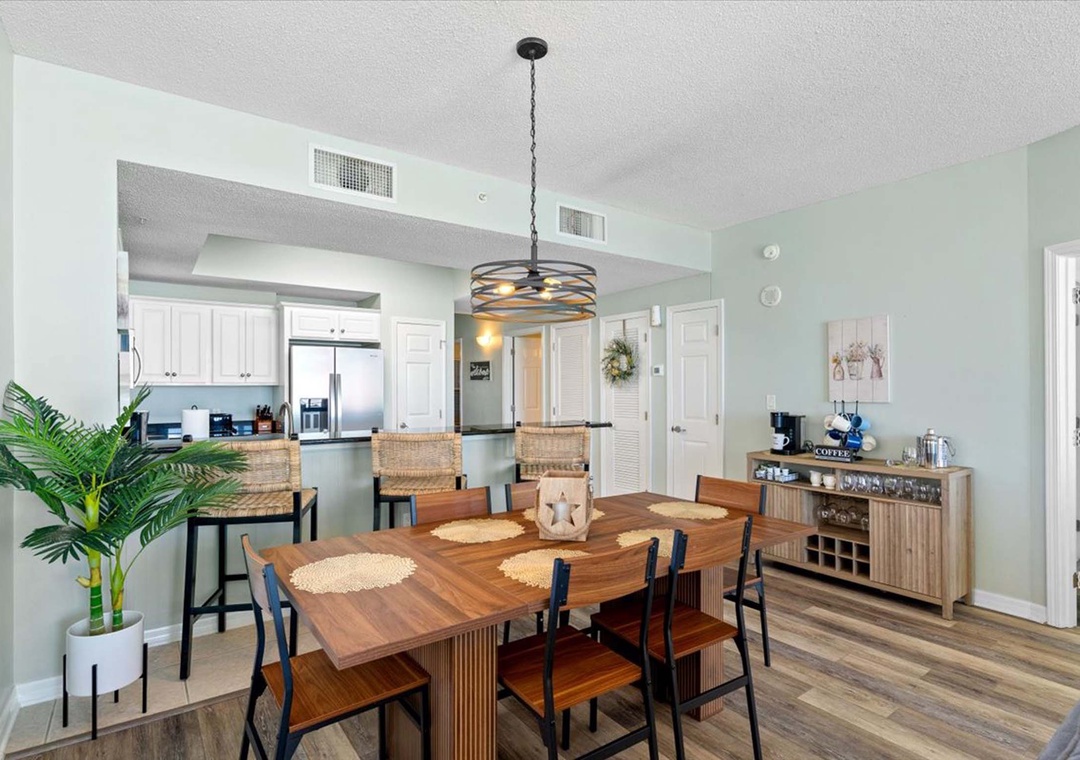 Dining and kitchen area