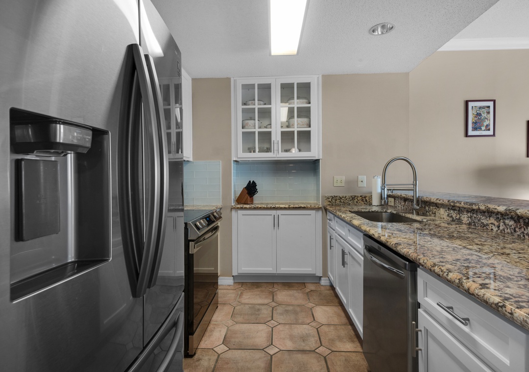 Kitchen has everything your chef needs