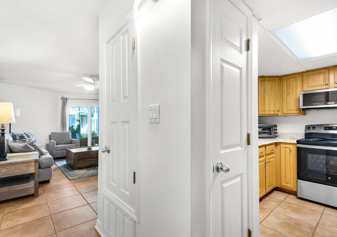 Kitchen and living area