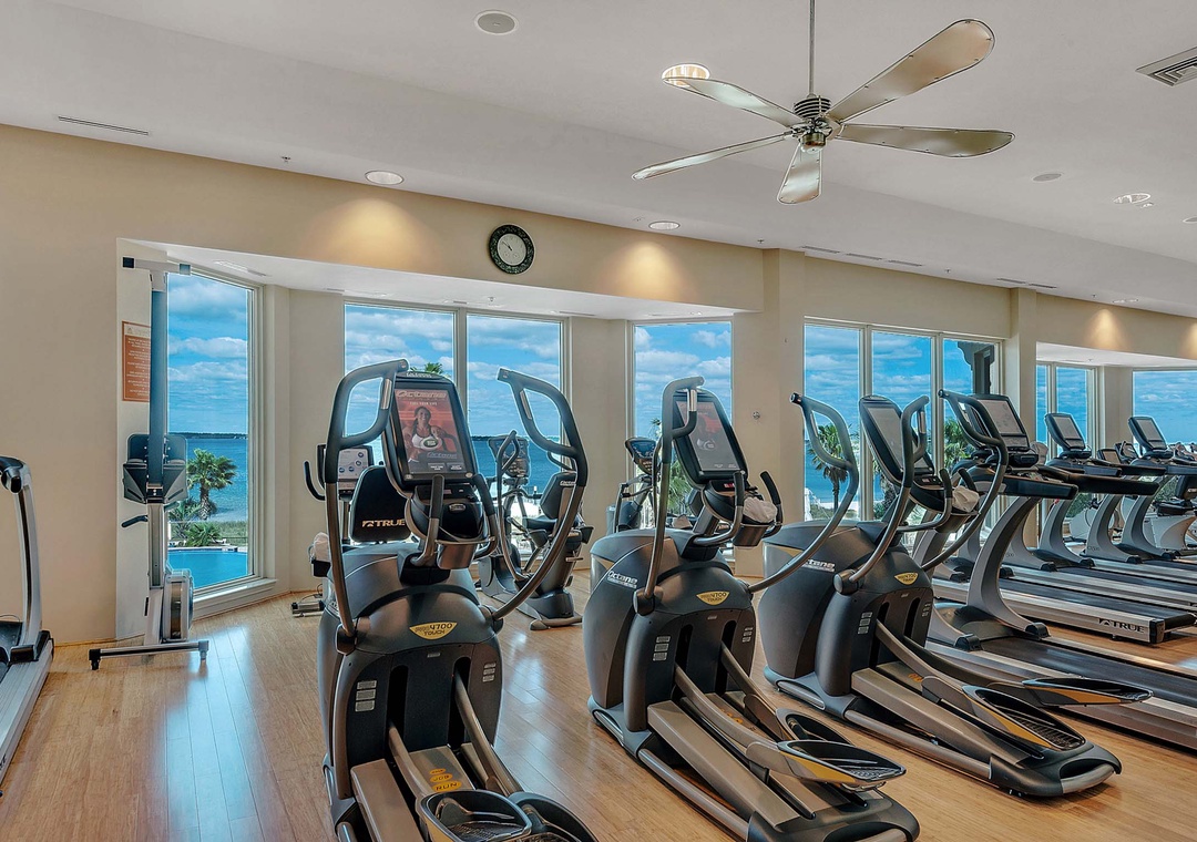 Cardio equipment at the fitness center