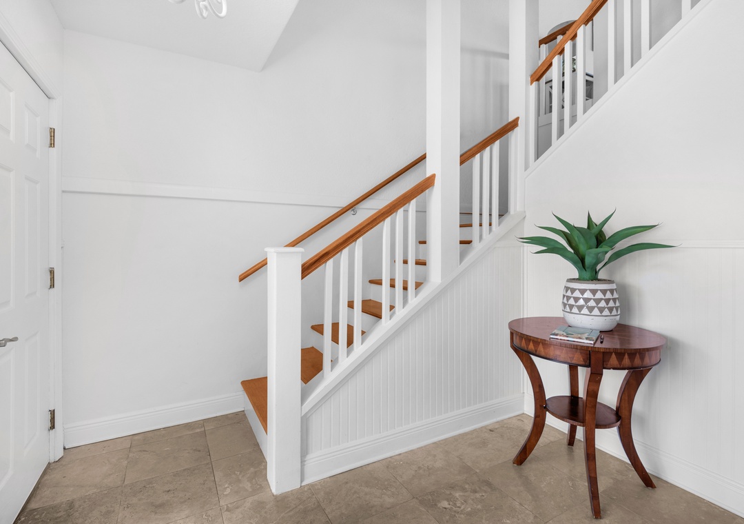 Head upstairs to the main floor