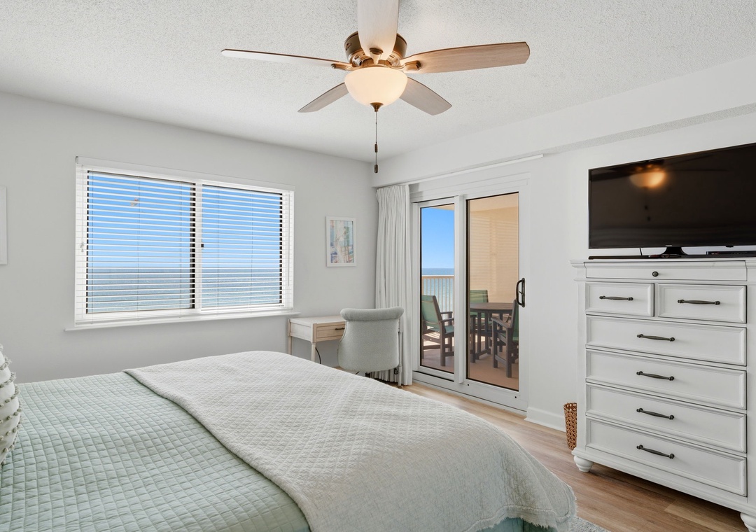 Sandy Key 537- Bedroom 1, TV & Balcony