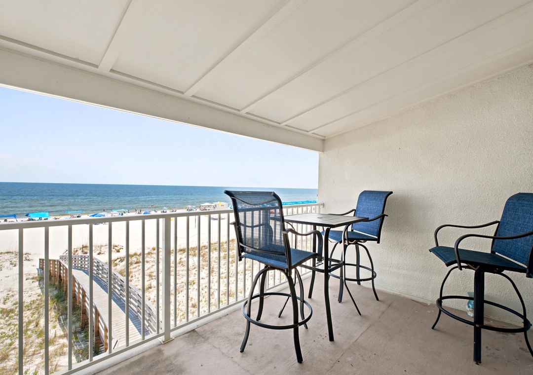 Gulfside Villas 2B- Sip your morning coffee from your private balcony while gazing at endless ocean views and listening to the gentle waves below.