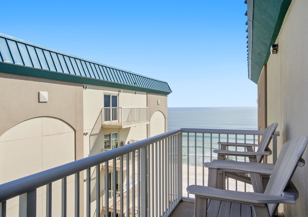 Sandy Key 821 - Side Balcony off Bedroom 2 with View of Gulf