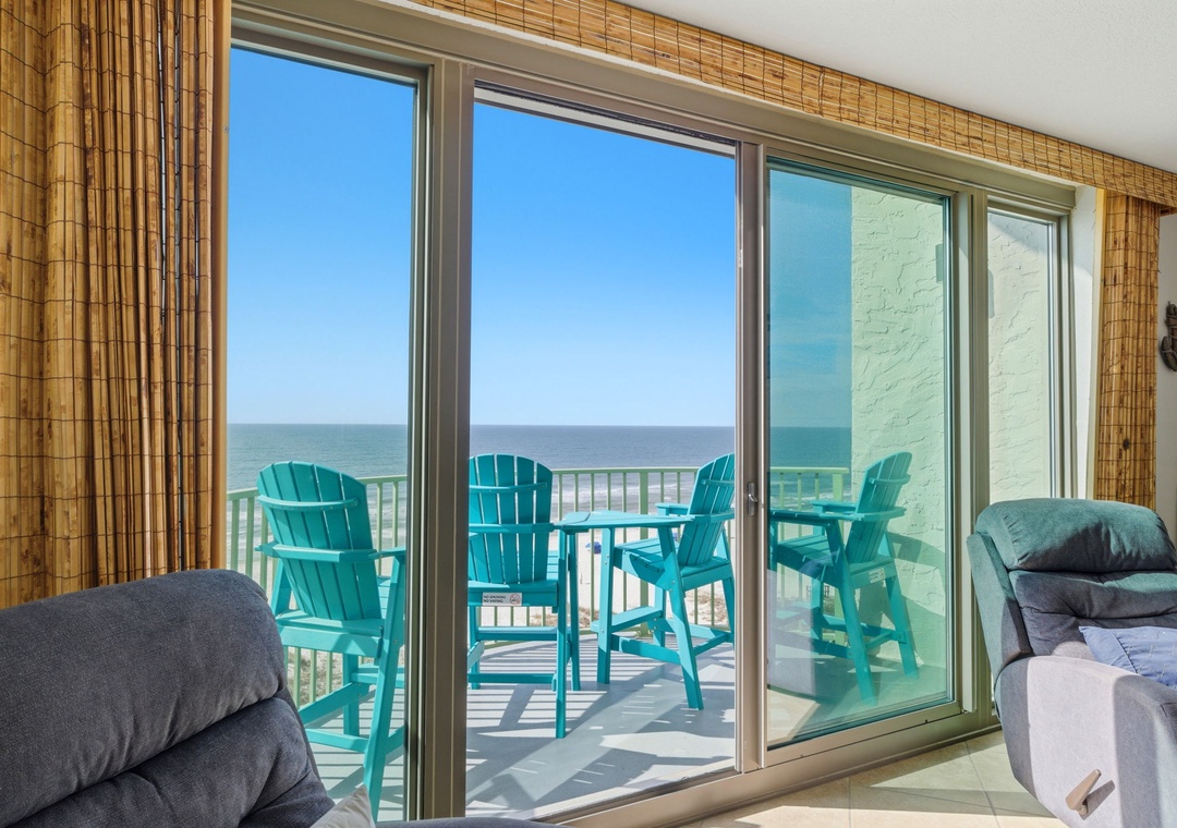 Perdido Towers 707- View of the Balcony from Living Room