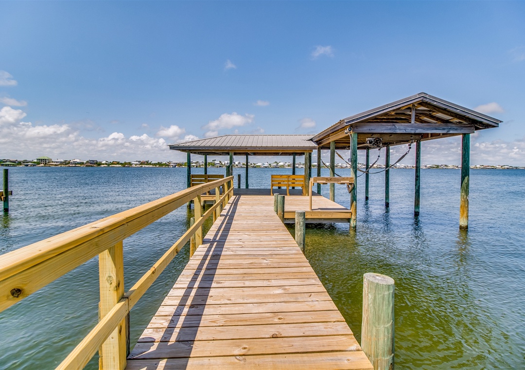 Tobin House Shaded Area on Dock