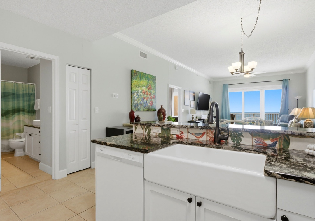 Windemere 1502- View from Kitchen to Balcony