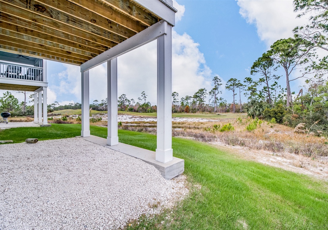 Lost Key Golf Coast Villa Patio looking onto Trees