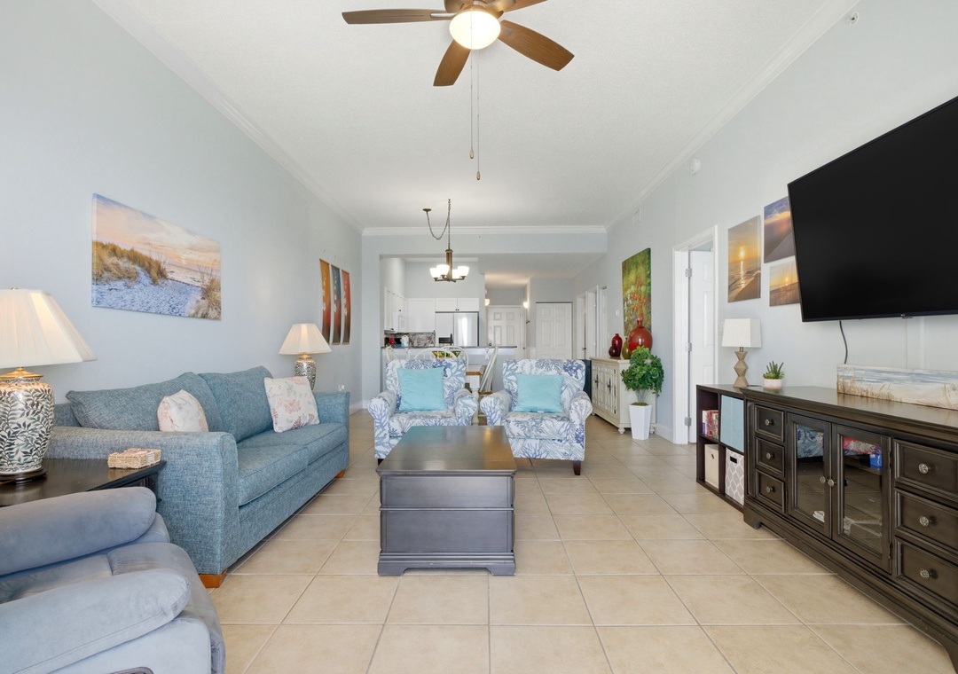 Windemere 1502- View of Living Room to Kitchen