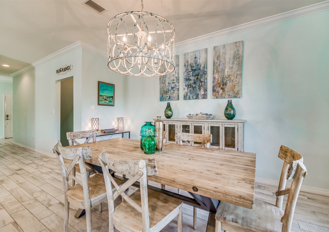 Lost Key Shorely Blessed Dining Table and Chairs for Six