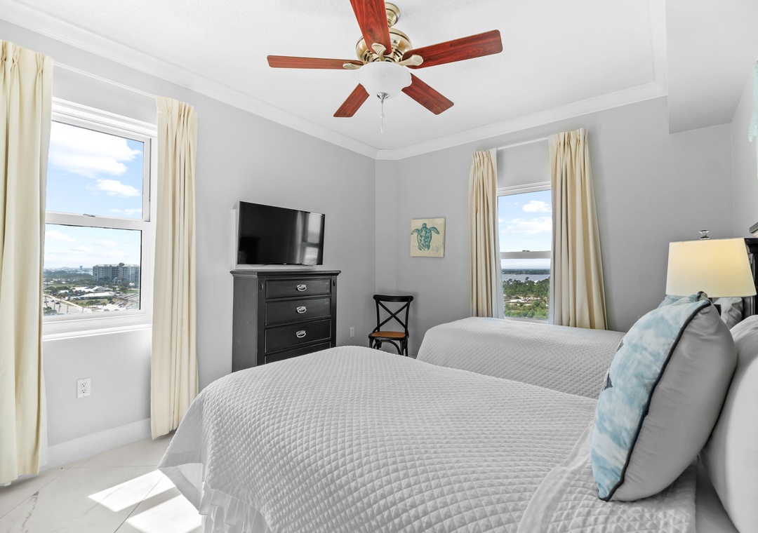 Windemere 1008- Bedroom 4- View of TV & Windows