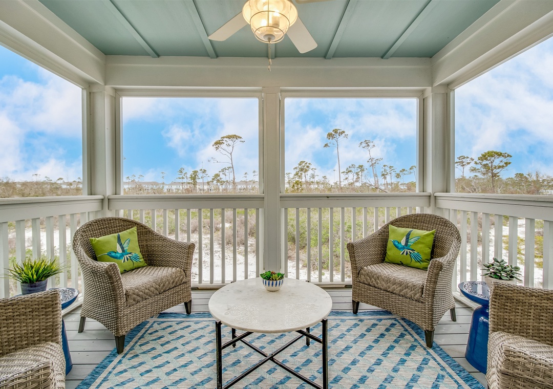 Lost Key Beach Walk Retreat Patio and Chairs