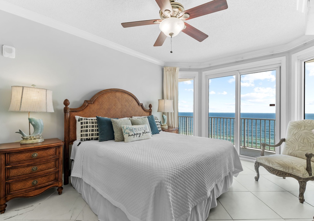 Windemere 1008- Bedroom 1 View of Gulf