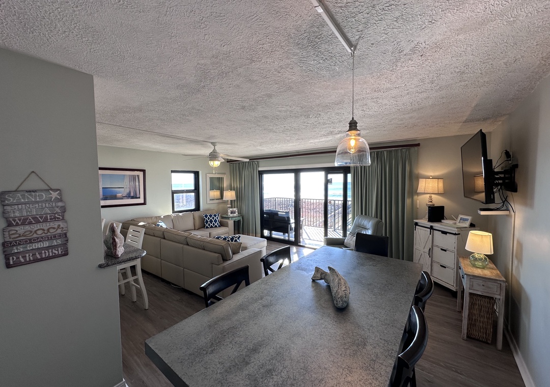 Ocean Breeze West 201 - Dining Room and Living Room