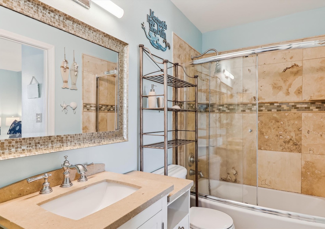 Grand Caribbean 410E Guest Bathroom #1 Shower Tub Combo and Sink