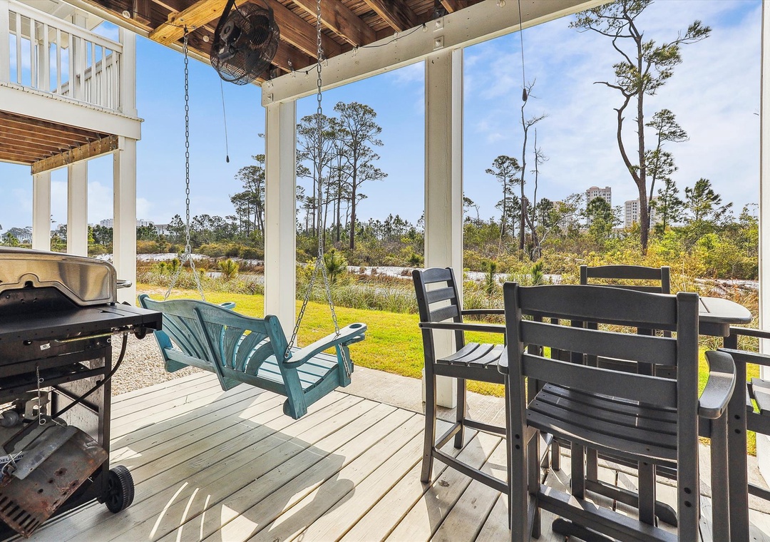 Key Breezes Ground Floor Patio and Swing