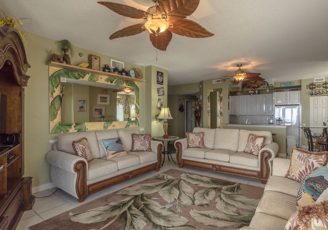 Beach Colony West 13A Living Room and Dining Room