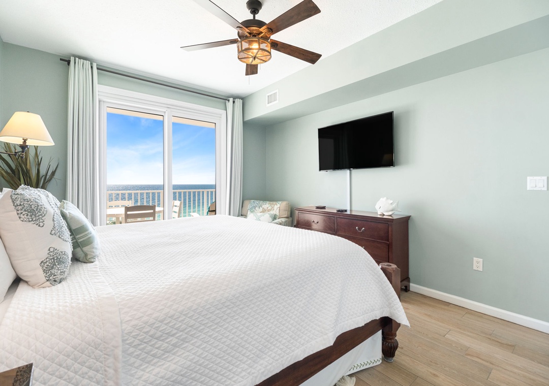 Windemere 706- Bedroom 1, TV & Balcony View