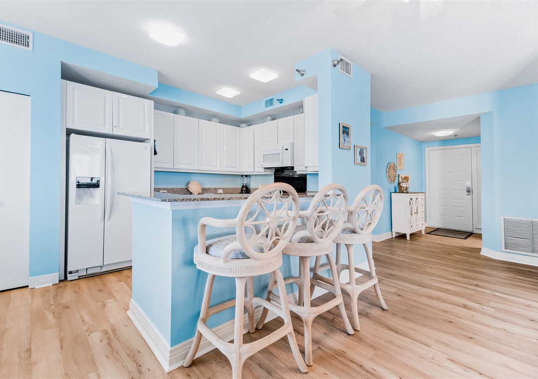 Beach Colony Tower 3D Kitchen Bar Seating For Three