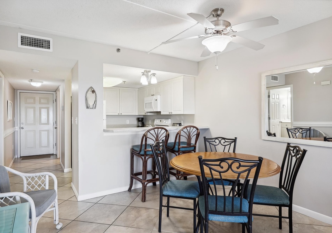 Ocean Breeze West 103 Dining Room and Kitchen