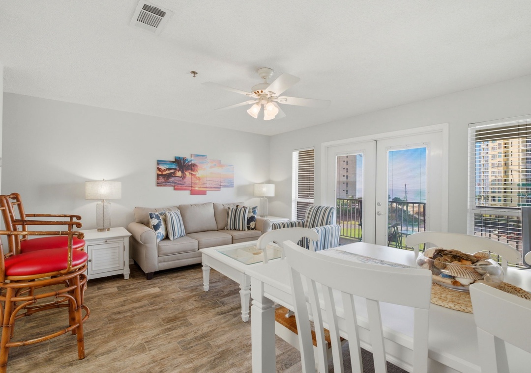 Grand Caribbean 416W- View of Living Area, Dining & Balcony