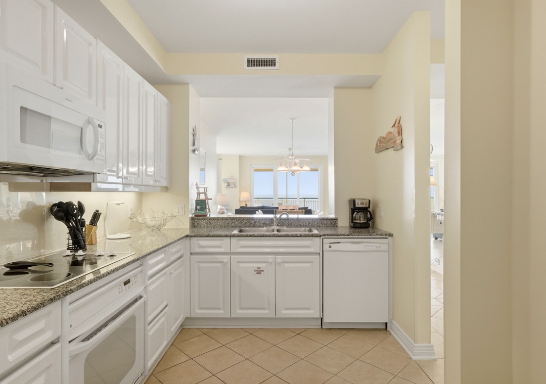 Beach Colony W6B- Kitchen towards view of Balcony