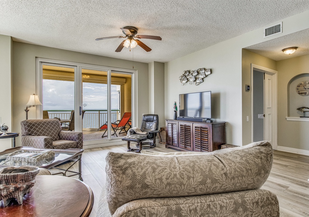 Beach Colony Tower 15B Living Room And TV