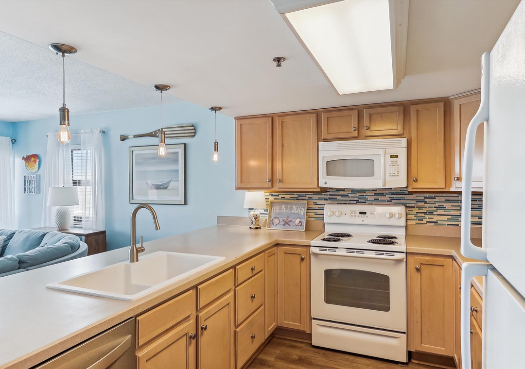 Ocean Breeze West 406 Kitchen and Sink