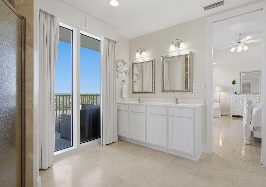 Sailmaker 901- Bathroom 1 with View to Balcony