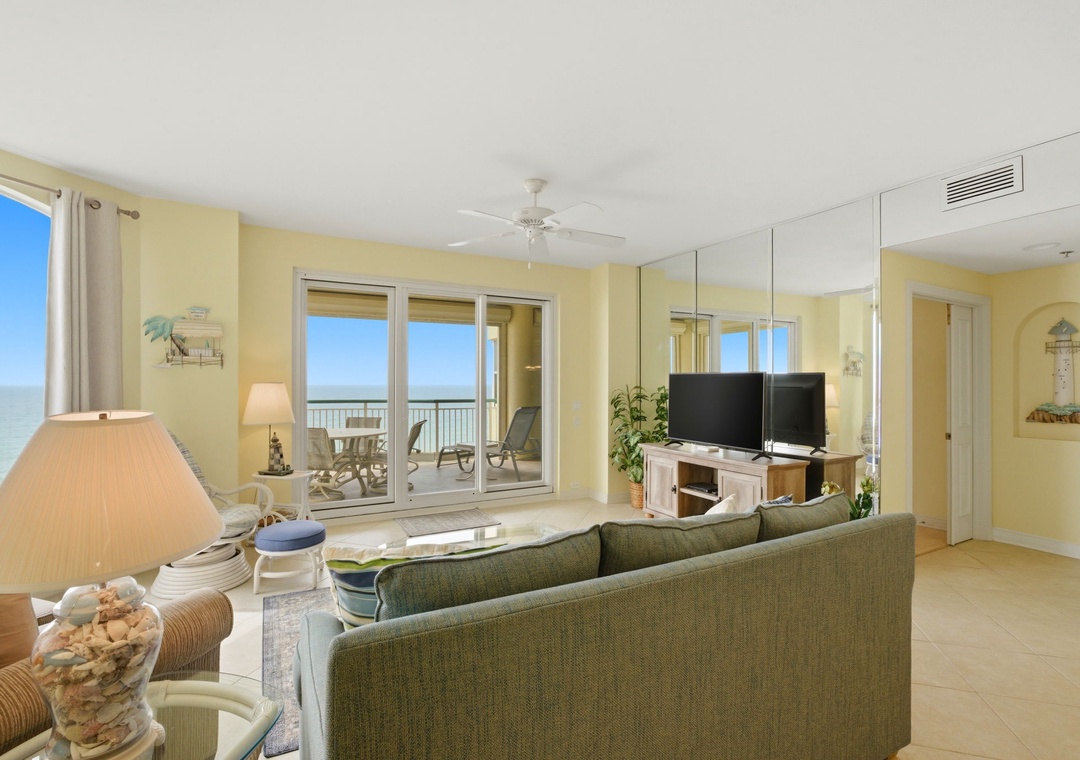 Beach Colony W6B- Living Room & TV View
