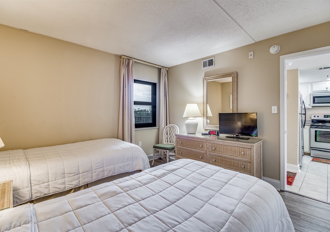 Ocean Breeze West 303 Guest Bedroom #2 and TV