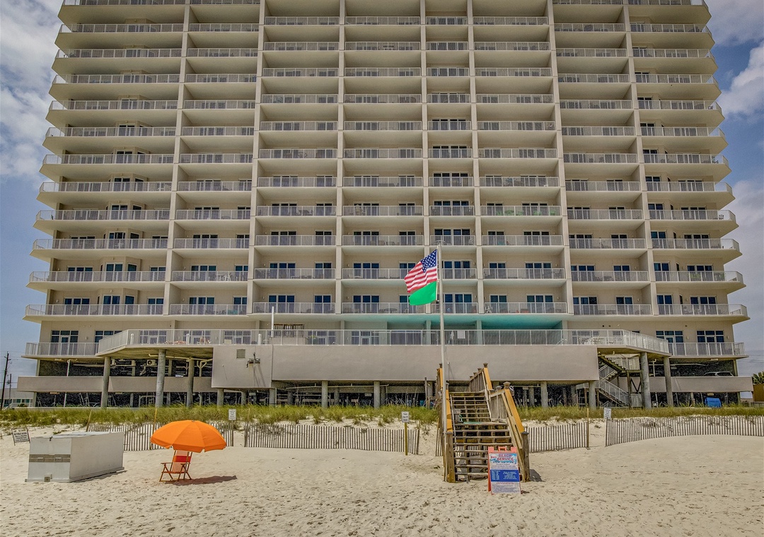 Back Side Of Windemere Building From Beach In Perdido Key